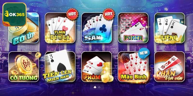 Tổng hợp các trò chơi tại game bài